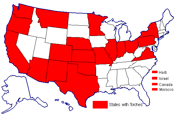 Map of US Torches